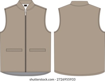 Weste editierbares Design, Modell mit Fronttasche