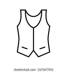 vest editable stroke icon, pixel perfect icon