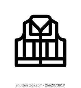 Weste. Bearbeitbares Strichvektorsymbol. 
