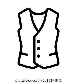 Vest, Fashion Flat Icon Logo Illustration. Fashion Icon-set. Suitable For Web Design, Logo, App.