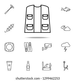 vest for fishing icon. Camping icons universal set for web and mobile