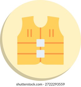 Icono de estilo de círculo plano del chaleco