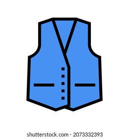 vest formalwear textile clothes color icon vector. vest formalwear textile clothes sign. isolated symbol illustration