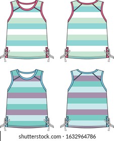 vest for girl vector template