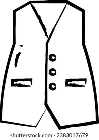 Vest hand drawn vector illustration