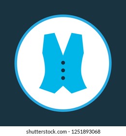 Vest icon colored symbol. Premium quality isolated waistcoat element in trendy style.