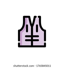 vest icon construction in filled outline