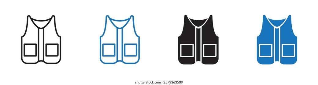 Vest icon Flat line symbol