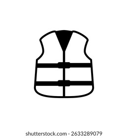 vest icon, flat style pictogram icon for ui or ux mobile app, vector illustration logo symbol design, isolated on white