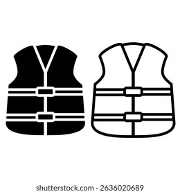 vest icon, flat style pictogram icon for ui or ux mobile app, vector illustration logo symbol design, isolated on white