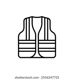 vest icon Flat symbol set outline