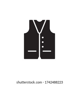 vest icon glyph vector. isolated on white background