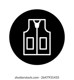 Vest icon graphic depiction a symbol of style and functionality representation clothing illustration