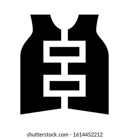 vest icon isolated sign symbol vector illustration - high quality black style vector icons
