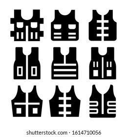vest icon isolated sign symbol vector illustration - Collection of high quality black style vector icons
