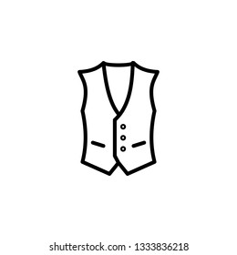 vest Icon with line style. apparel icon vector illustration