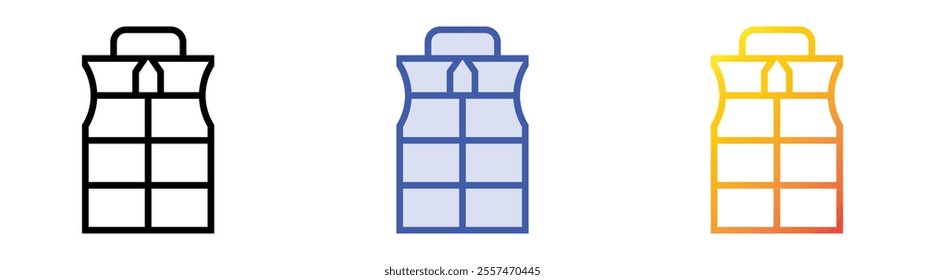 vest icon. Linear, Blue Fill and Gradient Style Design Isolated On White Background