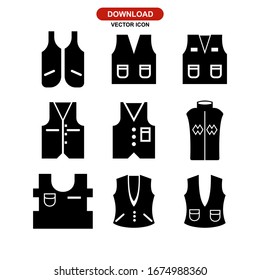 vest icon or logo isolated sign symbol vector illustration - Collection of high quality black style vector icons
