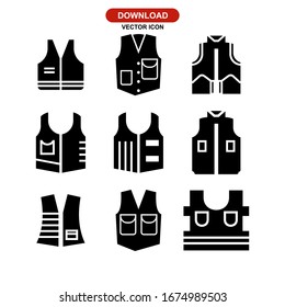 vest icon or logo isolated sign symbol vector illustration - Collection of high quality black style vector icons
