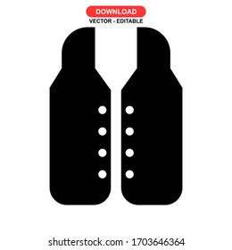 vest icon or logo isolated sign symbol vector illustration - high quality black style vector icons
