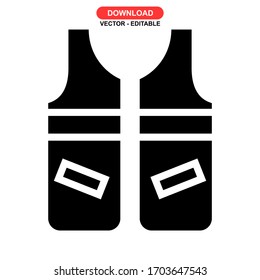 vest icon or logo isolated sign symbol vector illustration - high quality black style vector icons
