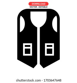 vest icon or logo isolated sign symbol vector illustration - high quality black style vector icons
