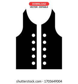 vest icon or logo isolated sign symbol vector illustration - high quality black style vector icons
