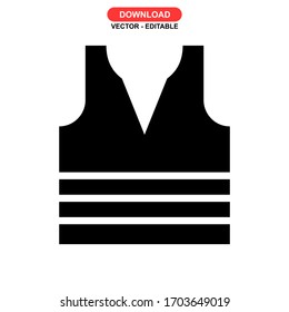 vest icon or logo isolated sign symbol vector illustration - high quality black style vector icons
