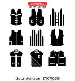 vest icon or logo isolated sign symbol vector illustration - Collection of high quality black style vector icons
