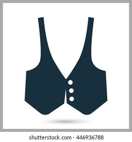 Vest icon on the background