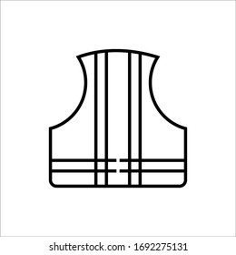 icono de chaleco con vector de estilo de esquema para su diseño web