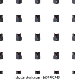 vest icon pattern seamless isolated on white background. Editable flat vest icon. vest icon pattern for web and mobile.