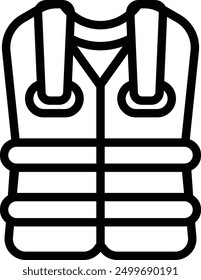 Icono del chaleco. Icono de chaleco de seguridad