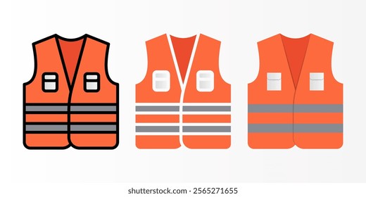 Vest icon set. Safety vest icon sign. for mobile concept and web design. vector illustration on white background