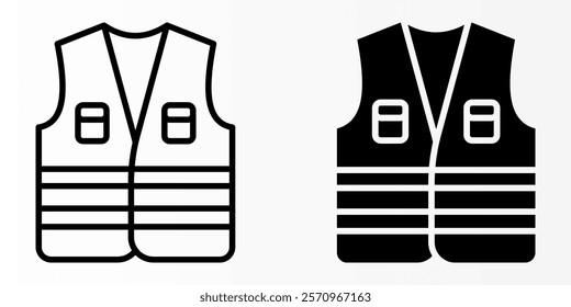 Vest icon set. Safety vest icon sign. for mobile concept and web design. vector illustration on white background