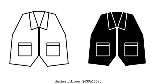 Vest Icon set. Vest Vector Icon in line style design. Vest Symbol. Vector illustration.