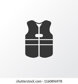Vest icon symbol. Premium quality isolated lifesaver element in trendy style.