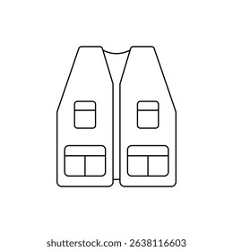 Vest Icon. Vest symbol for web design and mobile app. Vest line logo. Vector illustration.