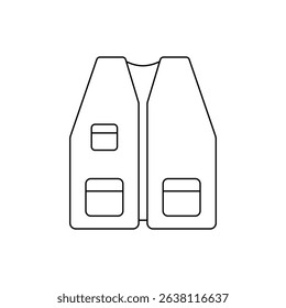 Vest Icon. Vest symbol for web design and mobile app. Vest line logo.