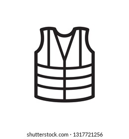 vest icon in trendy flat style 