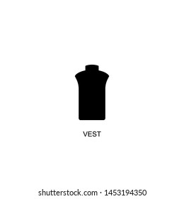 vest icon vector black design