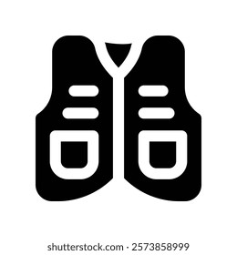 vest icon. vector glpyh icon for your website, mobile, presentation, and logo design.