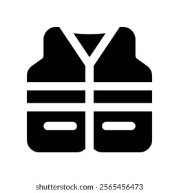 vest icon. vector glyph icon for your website, mobile, presentation, and logo design.