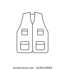 Vest icon. Vest vector icon in line design for web design, logo and mobile app. Symbol of Vest.