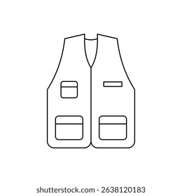 Vest icon. Vest vector icon in line design for web design, logo and mobile app. Symbol of Vest. Vector illustration.