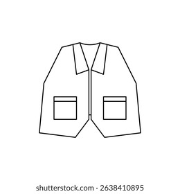 Vest Icon. Vest Vector Icon in line style design. Vest Symbol. Vector illustration.