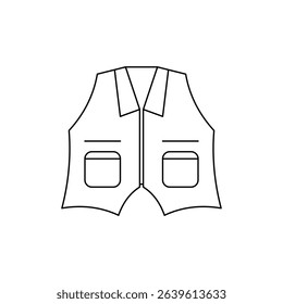 Vest Icon. Vest Vector Icon in line style design. Vest Symbol. Vector illustration.