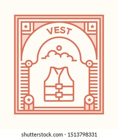 VEST AND ILLUSTRATION ICON CONCEPT