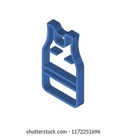 Vest isometric left top view 3D icon