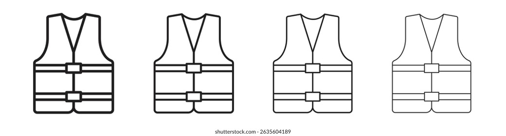 Vest jacket icon Flat illustration sign